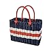 LHQ-HQ. Picknicktasche blau Warenkorb Buy Gemüse Basket handgemachter Kunststoff Woven Strand Badezimmer Badekorb Picknickkorb