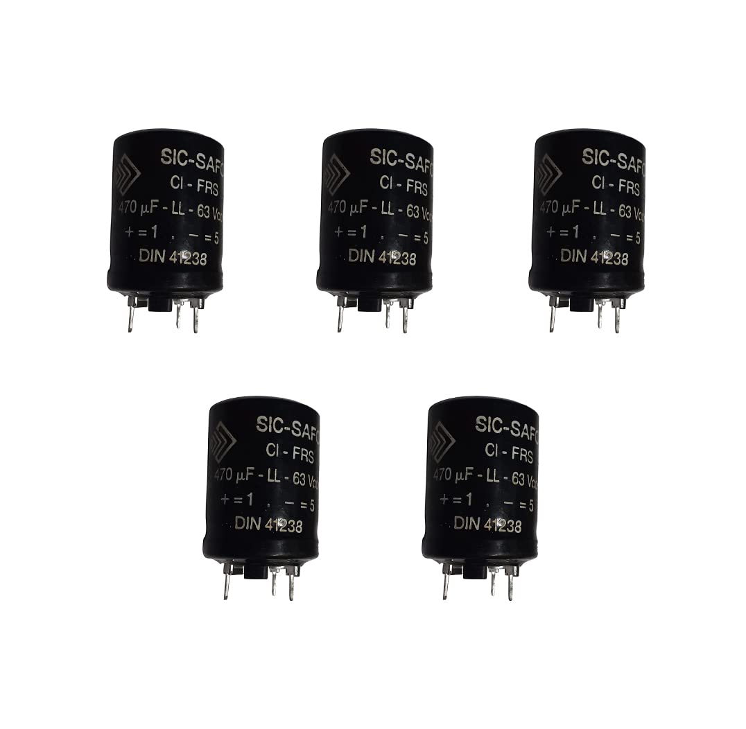 470 mfd, 63V. Electrolytic Capacitor. Set of 5