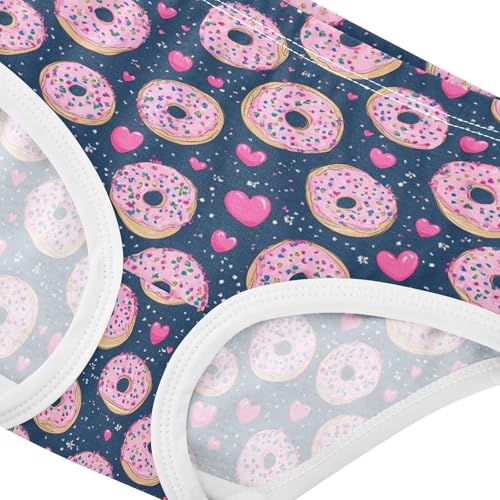 Wusikd Pink Doughnuts Girls' Underwear Cotton Girls Briefs Soft Toddler Underwear 2T4