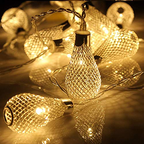 Image of MIRADH 14 Bulb Shape Led Lantern 16ft Long Lantern Fairy Lights Diwali Christmas String Lights Outdoor Decorative Lights for Garden,Home,Party,Bedroom (Warm White) (Bulb Shape)