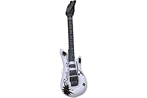 Easy-to-Carry Small Inflatable White Guitar Toy