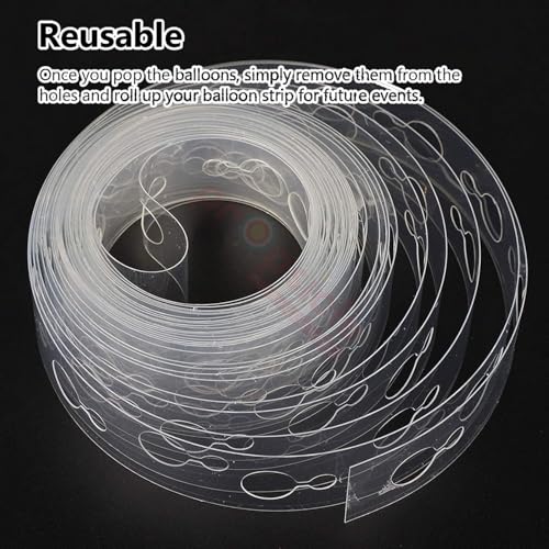 Image of Propsicle Balloon Arch Tape Strip 5m x 2, Clear Balloon Garland Strip for Party Decoration, Reusable Arch Maker for Birthday, Baby Shower, Wedding, Bachelorette