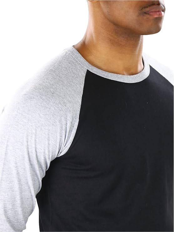 Image of Men's Henley Shirts Raglan Long Sleeve Casual Slim Fit Lightweight Fashion T-Shirts