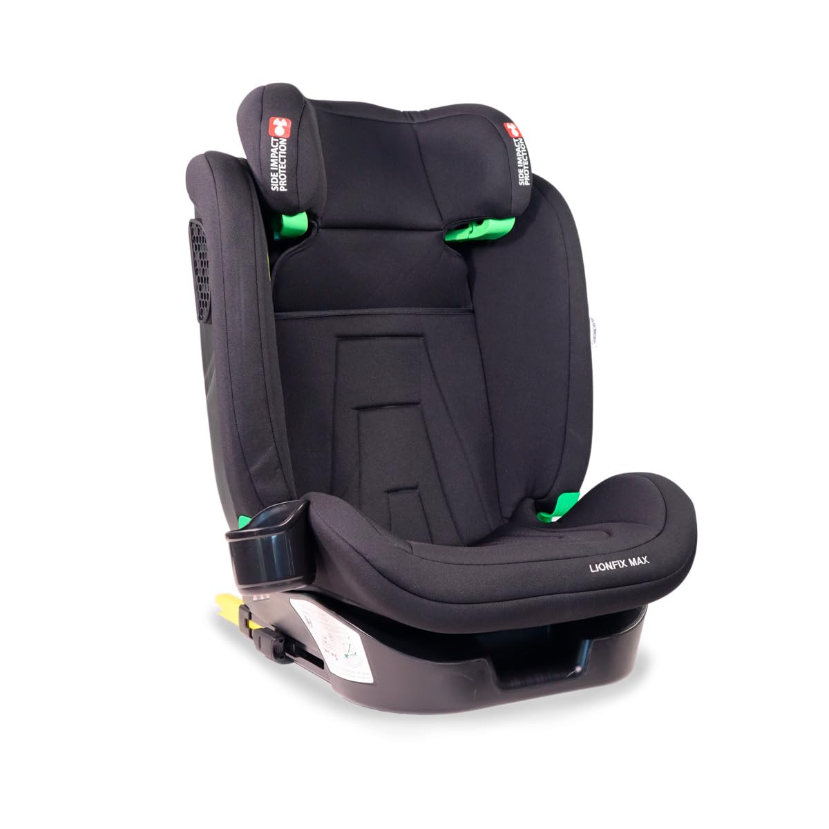 Mobiclinic® kids, Seggiolino auto, I-size, Isofix, Gruppo 2/3, 36kg, 4-12anni, Lionfix max, Evolutivo, 100-150cm, Protezione laterale, Poggiatesta regolabile, 3 posizioni reclinabili, Portabottiglie