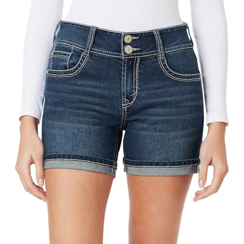 WallFlower Shorts for Women Luscious Curvy 5-Inch Midi Denim Mid-Rise Short- Evan Midi 11