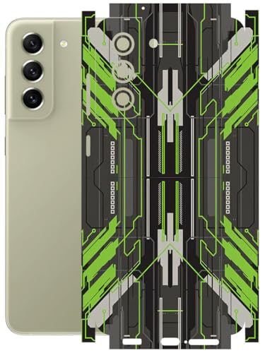 Image of AtOdds - Full Body Back Screen Guard Protector Film - Lamination Wrap Skin Sticker Compatible with Samsung Galaxy S21 FE (5G) | Scratchproof Matte Finish (Cyber Green)