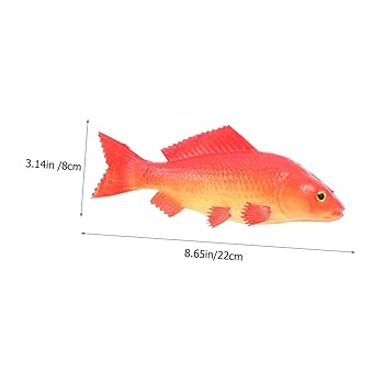 Amazon | TOYANDONA 2個 模擬魚モデル PU 鯉赤鯉モデル装飾品
