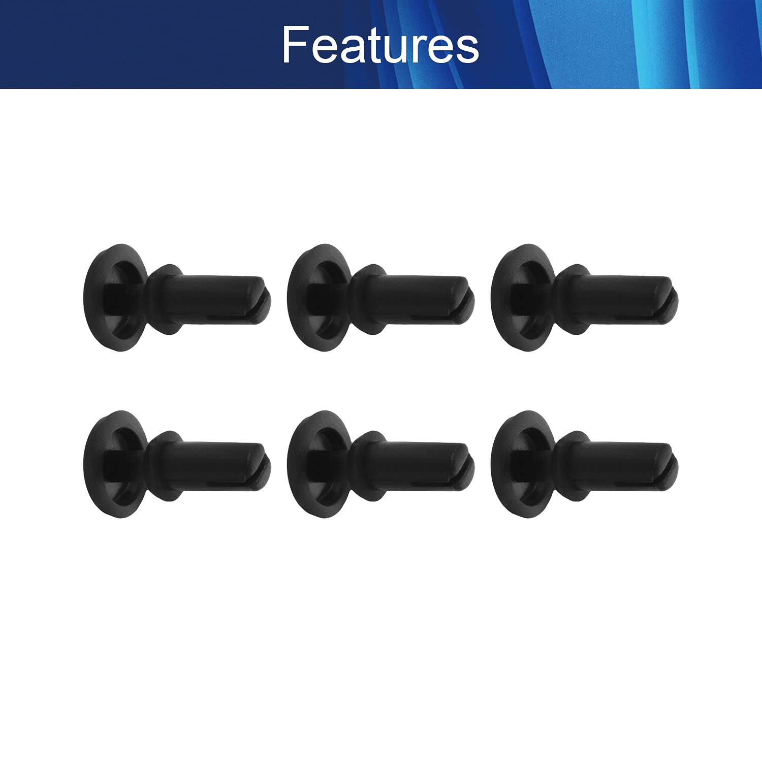100 Rivets Push En Nylon Noir - 3 Mm, Amovibles Sans Outil, Pour Fixation Rapide De Panneaux (2-3 Mm D’épaisseur) - 9