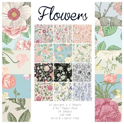 24 Sheets 12 Designs Scrapbook Paper Pad,6