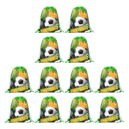 Sac cadeau football en tissu non tissé à cordon pour bonbons de fête enfant