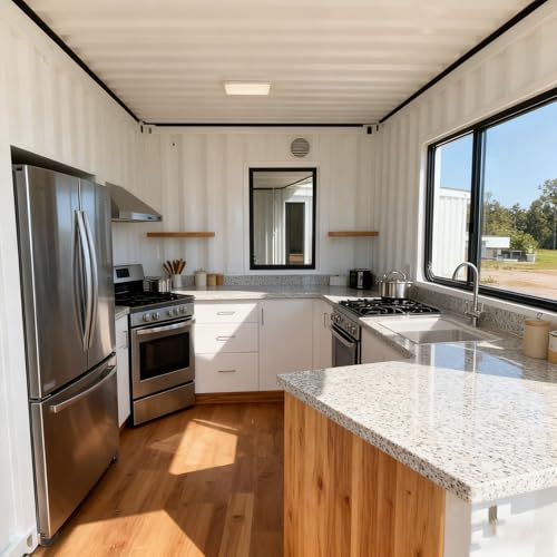 20ft White Modern Tiny House with 2 Bedrooms,1 Full Bathroom & 1 Kitchen - Ready-to-Use Portable Home for Camping,Backyard Retreat & Small Living Needs - Image 6