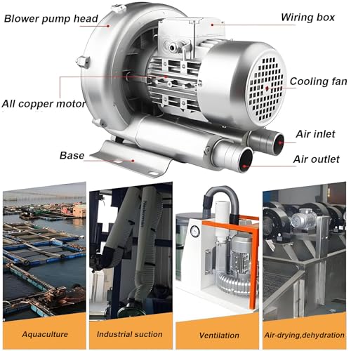 Pompe d'aération vortex 1100W pour la santé des grands aquariums