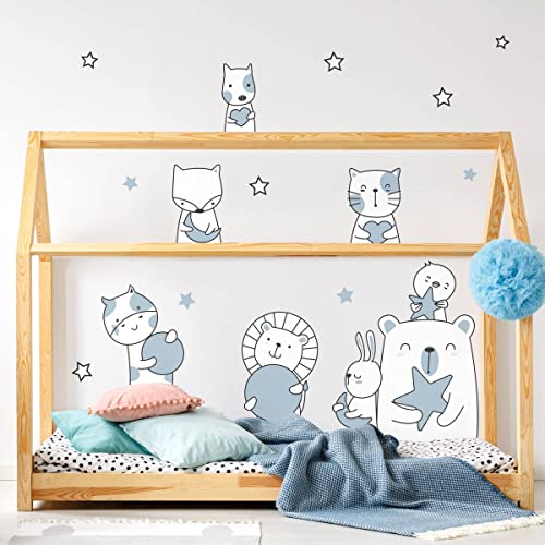 Children's Wall Stickers - Baby Room Decoration - Children's Bedroom Wall Sticker - Animal Friends of The Stars - H90 x L60 cm - Image 3