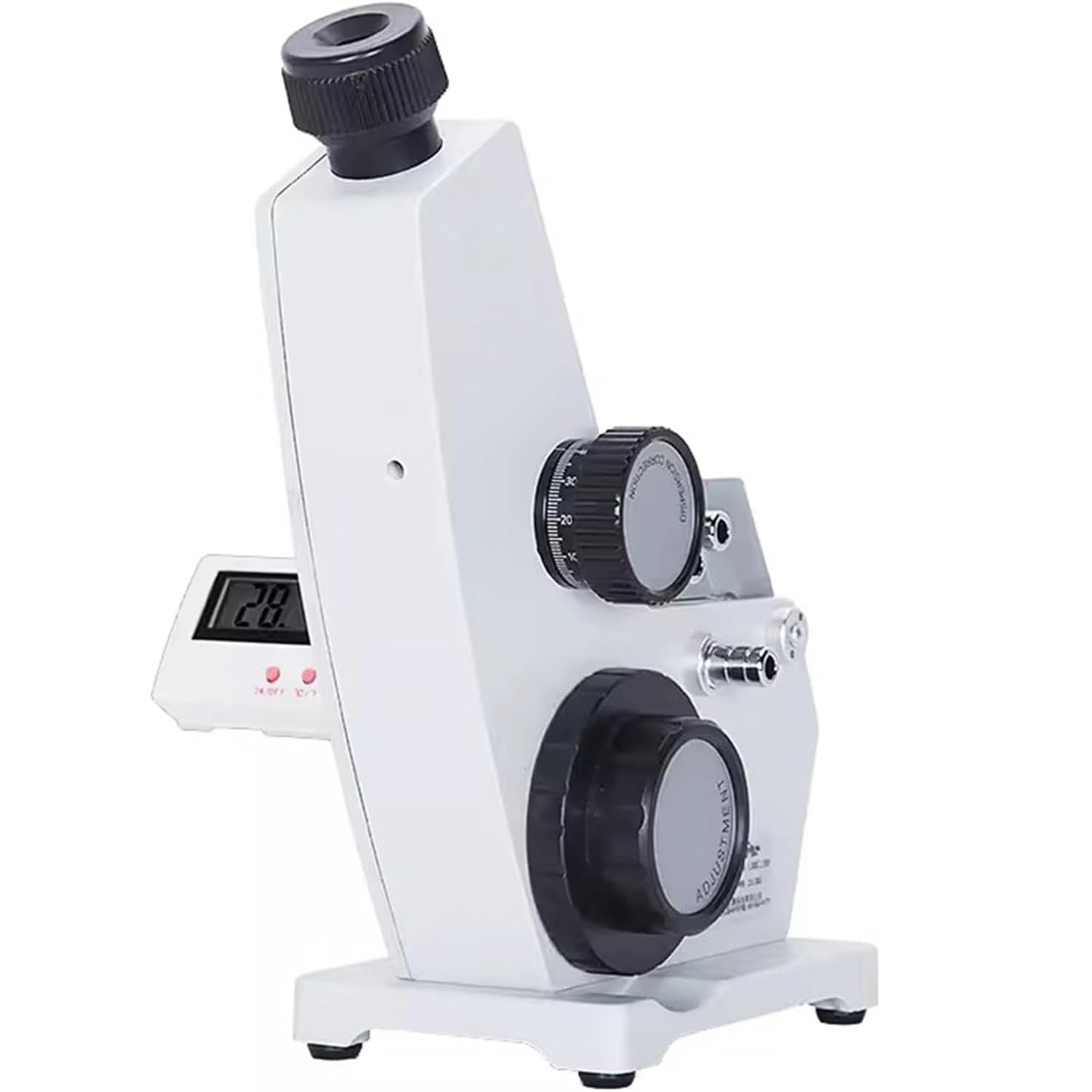 Qiang Refractómetro Abbe Monocular De Laboratorio Profesional índice De Refracción Nd 1,3-1,7, Brix 0-95%,Valor De Dispersión Promedio 0,0005, para La Industria Petrolera,Educación Científica