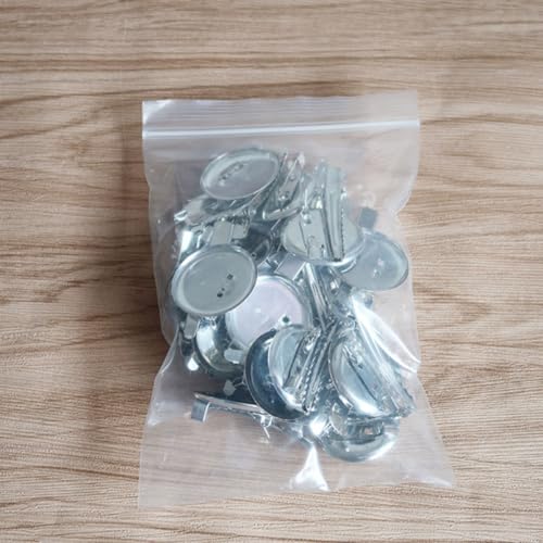 Base de broche para suéteres artesanales con clip de cocodrilo de 2cm plata para ropa 4