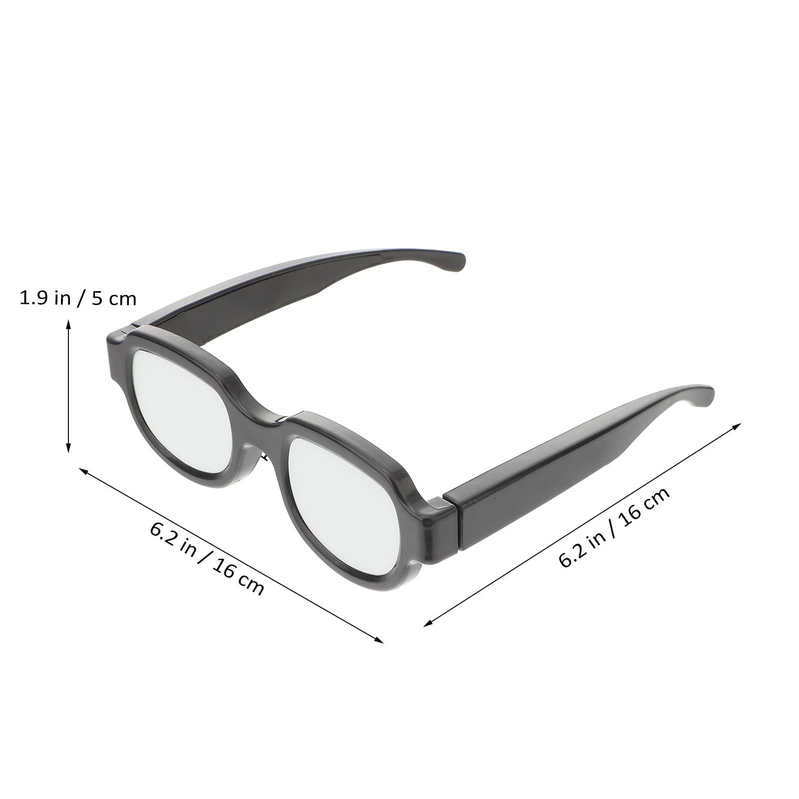 Gafas Diseño Novedoso y Ligero Negras LED Luminosas de Plástico Carga USB Recargable Color Aleatorio para Fiestas y Fotos en Casa