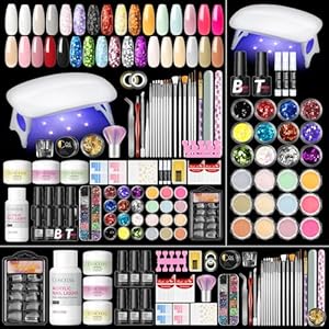 COSCELIA Acryl Nagelset mit UV Lampe