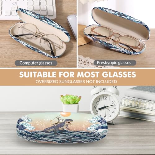 Image of Glasses Case Hard Shell,Portable Protective Eyeglasses Case, Eyeglass Holder Box with Cleaning Cloth,for Women Men