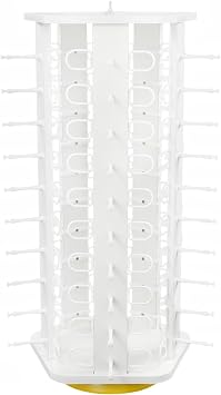 Rotating Sunglasses Holder Organizer Rack 5 Side Commercial Glasses Display Stand for 50 Pairs Eyeglasses Turning Stand Display Stand Counter Top Sunglasses Display Rack White, 50 Pairs