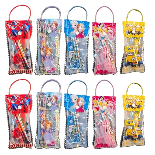 10 pcs Stationery Set for Return Gifts Party | Pencils Ruler Shar...