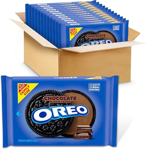 Image of OREO Chocolate Creme Chocolate Sandwich Cookies, Family Size, 12-18.71 oz Packs