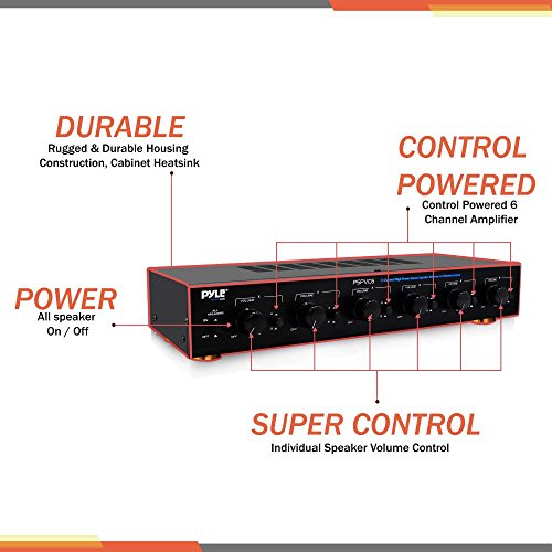 Pyle Premium New and Improved 6 Zone Channel Speaker Switch Selector Volume Control Switch Box Hub Distribution Box for Multi-Channel High Powered Amplifier Control 6 Pairs of Speakers - PSPVC6 by Pyle - Image 3