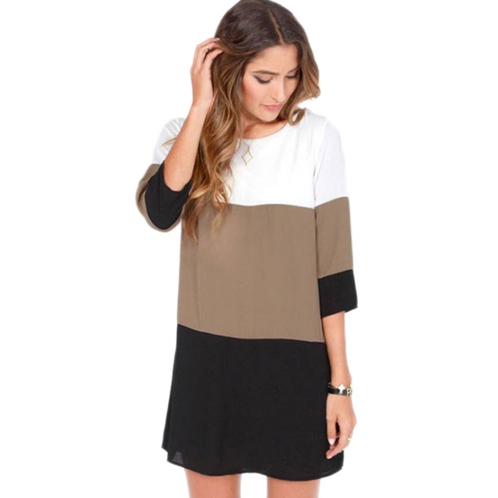 Amoin Summer Chiffon Short Batwing Sleeve Mini Evening Cocktail Party Dress