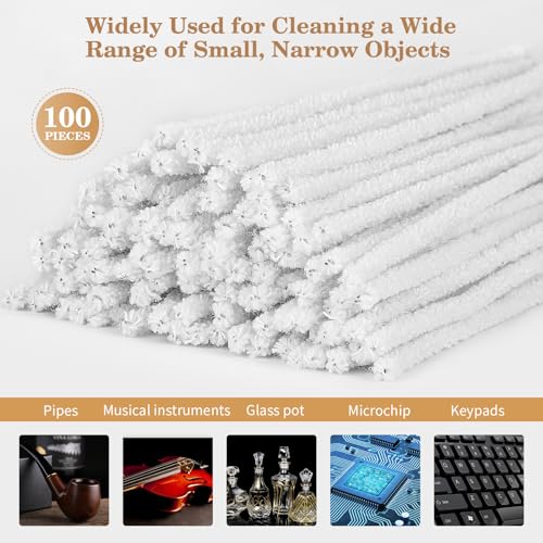 Scotte Pipe Cleaners Bendable Cotton Rod Smoking Pipe Cleaning Tool Great Tobacco Pipe Smoking Accessories-100 Pieces - Image 5