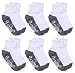Deluxe Non Skid Anti Slip Resistant Slipper Ankle - Crew Socks For Little Toddler Kids Boys Girls 2T 3T 4T (3-5yr,White/grey)