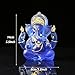 Transparent Ganesh Idol Statue for Table Top, Desktop & Home Decor | 14 cm Glass-Look Multicolor Ganpati Murti for Pooja, Home Mandir, Diwali Gift, Meditation & Calm Yoga Decor (Blue)
