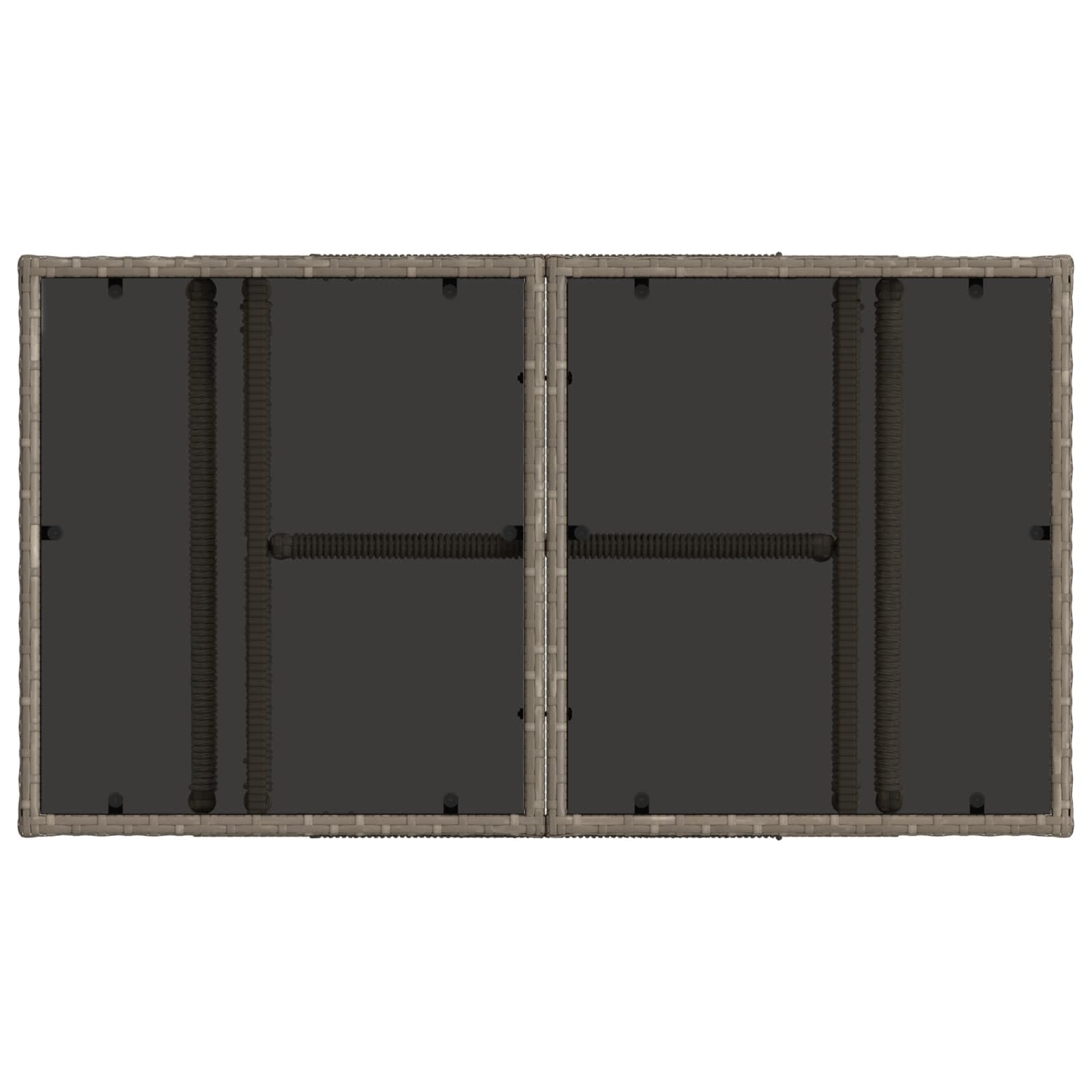 Garten-Sofa-Set, 11-teilig, grau, Polyrattan