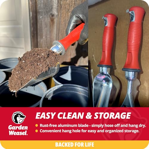 Garden Weasel Potting Scoop - Oversized | Dig and Transport | Planting and Gardening Hand Digging Tools, Heavy Duty Soil Scoop, Mini Gardening Shovel | 91362 - Image 8