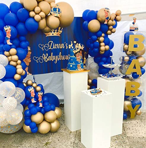 Bezente Royal Blue Latex Party Balloons - 100 Pack 12 Inch Round Helium Blue Balloons For Birthday Graduation Baby Shower Baseball Nautical Party Decoration #TOP2