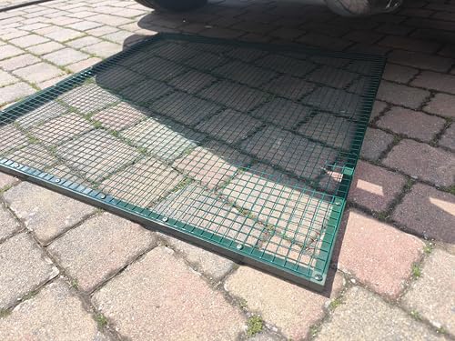 Marderabwehr für Auto mit Alurahmen 100x100cm Doppelverzinktes Drahtgitter (grün 101x110cm)