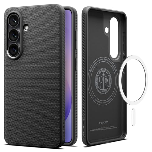Spigen �y�n��19�N�̋Z�p�́z Galaxy S26+ �P�[�X S26 Plus �P�[�X MagSafe�Ή� �ČRMIL�K�i �X�g���b�v�z�[�� �ϏՌ� ���L�b�h�E�G�A�E�}�O�t�B�b�g (�}�b�g�E�u���b�N) ACS11043
