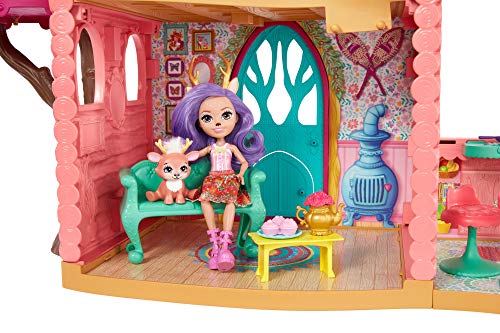 Enchantimals GWG90 - Zweistöckiges Reh-Spielhaus ( ca. 60 cm) mit Danessa Deer Puppe (15 cm), Spielzeug für Kinder ab 4 Jahren – Bild 5