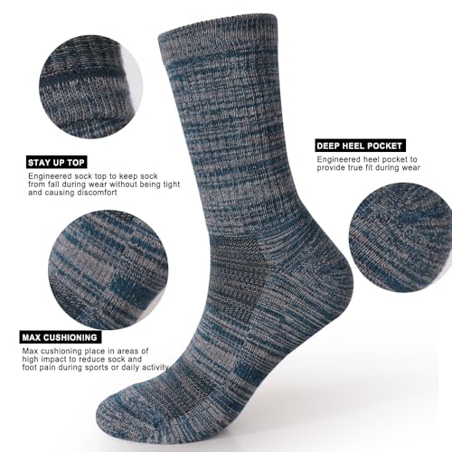 Image of EnerWear 4 Pack Women's Merino Wool Outdoor Hiking Trail Crew Sock