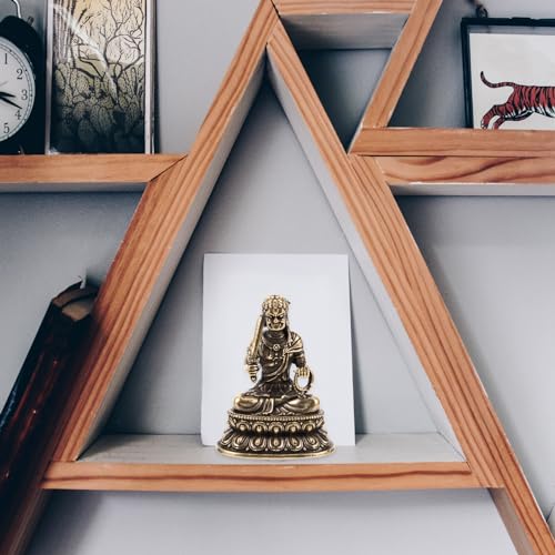 Estatua pequeña de Buda decorativa de cobre 6 cm miniatura 2