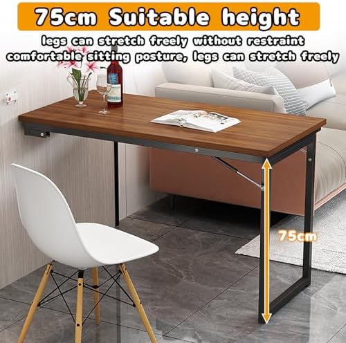 Wall Mounted Kitchen Table - Folding Workbench with Drop Leaf Design - Space-Saving Wall Mount Desk for Dining Room and Bedroom
