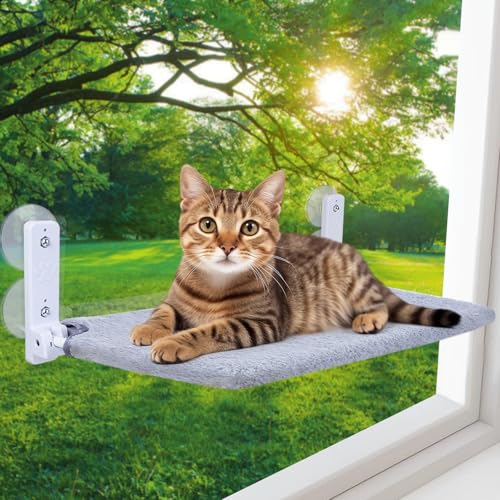 Cat Window Perch,Foldable Cat Window Hammock Sunbathing and Climb...