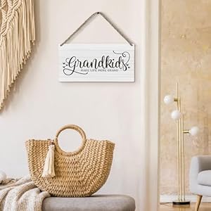 Huestergrandparentswoodplaquesigngrandkidswalldecorgrandparentsgrandmagrandpagiftsfromgrandkidsgrandchildrengrandkidsmakelifemoregrandhomewallhangingdecor12x6inches Urban Country Home Decor Huester grandparents wood plaque sign grandkids wall decor grandparents grandma grandpa gifts from grandkids grandchildren grandkids make life more grand home wall hanging decor 12×6 inches urban country home decor