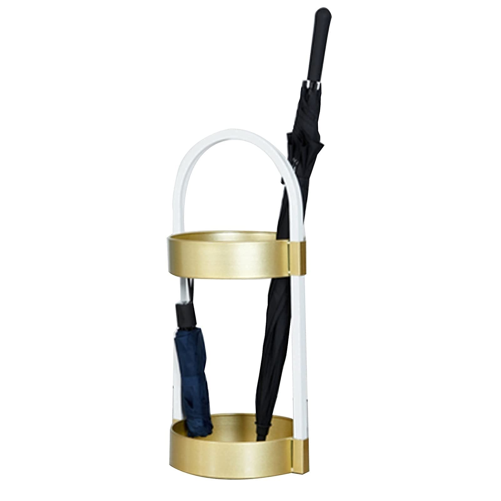FCXWEVR White Metal Wrought Iron Umbrella Stand RackStylish Cactus Design FloorStanding Umbrella Holder with 4 Hooks for Entryway Patio or Home Decor