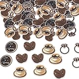 lasuroa 200 Confettis de Café pour Décorations Douche Nuptiale, Décoration Table Fête Mariage sur le Thème l'Amour Infusé Café pour une Fête de Fiançailles