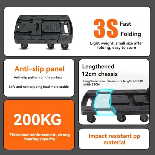 Carretilla plegable resistente con capacidad 200KG miniatura 5