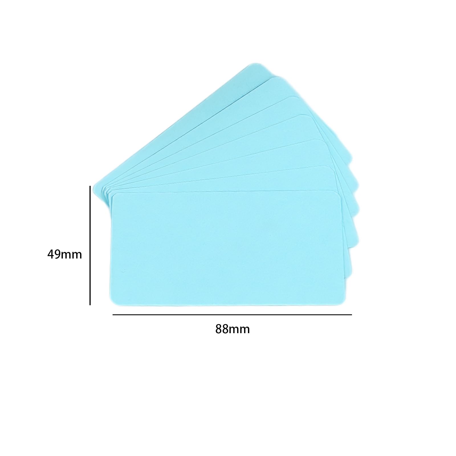 Leliafleury 100Pcs Blank Business Cards Blue Message Cards Blank Flash Cards Craft Words Cards for Learning Study, DIY, Memory Note - Image 2