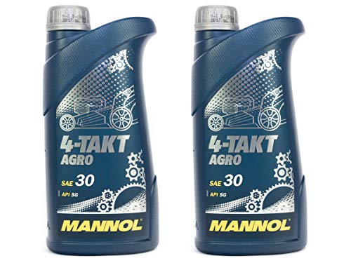 Motorenöl für 4-Takt Traktoren Rasenmäher Agro SAE 30 MANNOL API SG 2 Liter