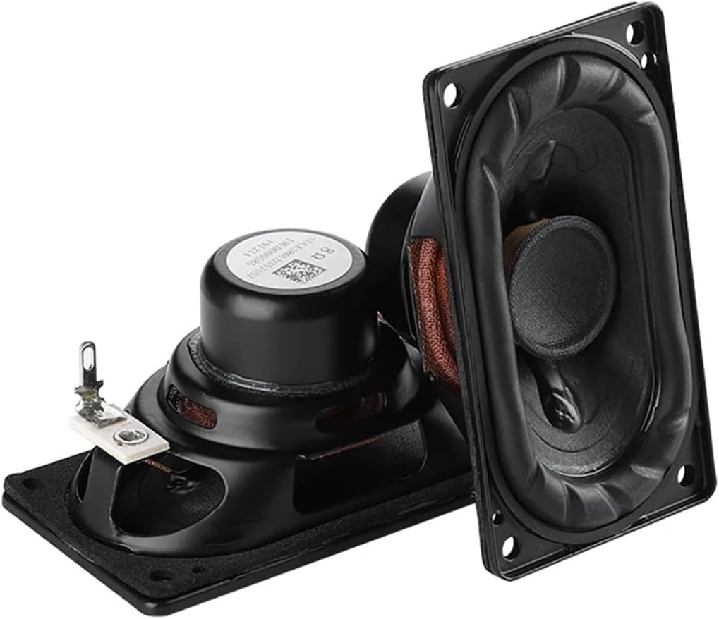 2Pcs Mid-woofer Audio Speakers Driver 80x44mm 8 Ohm 15W Long Stroke Enthusiast Bass Home Thater Loudspeaker