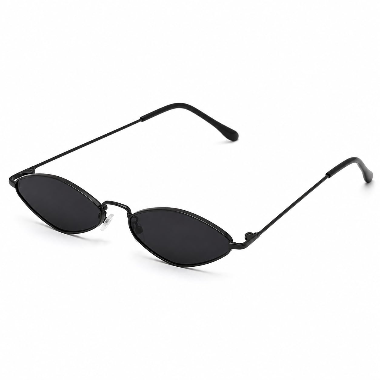 Unisex Oval Metal Frame Sunglasses with UV400 Protected Lens-image-42