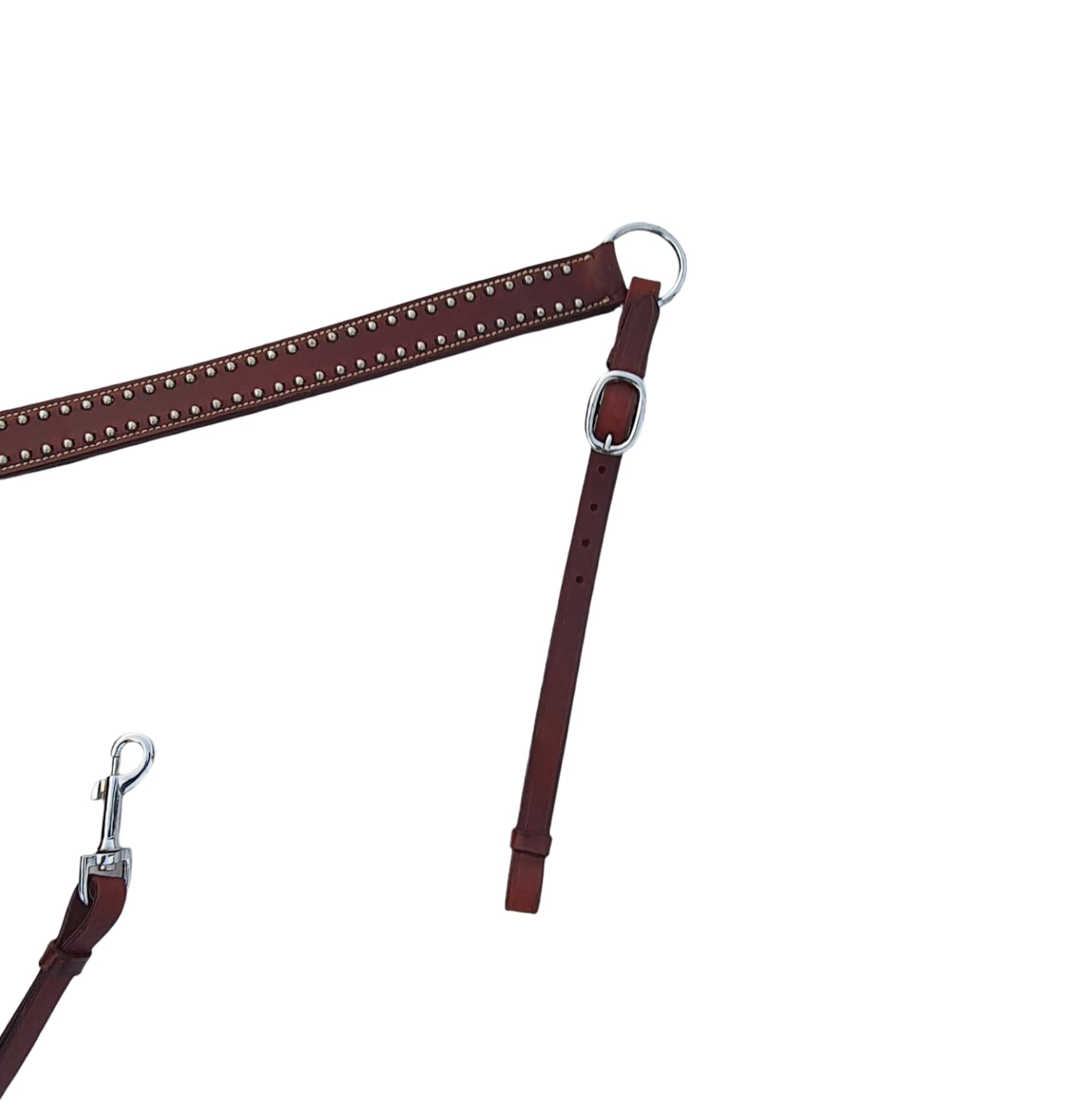 Collar de pecho occidental de cuero de primera calidad para montar a caballo, cómodo cuello de pecho (marrón)
