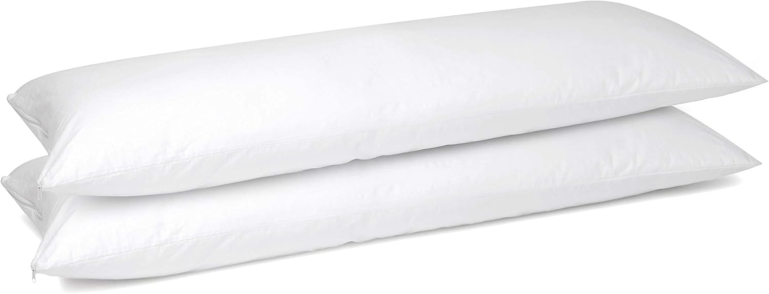 Hypoallergenic Poly-Cotton Body Pillow Protector with Zipper